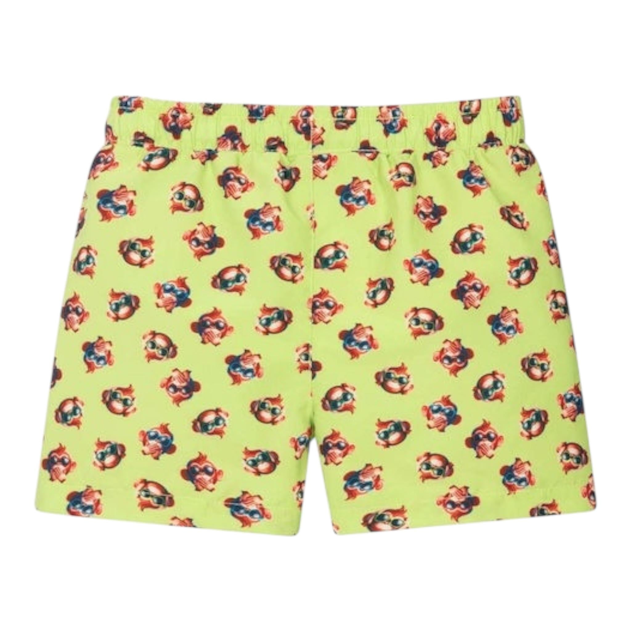 I Do Costume Modello Bermuda Tinta Unita con Stampa per Bambino 4B954 VERDE ACIDO I DO 