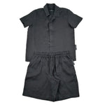 John Richmond Completo 2 Pezzi Camicia-Bermuda Tinta Unita per Bambino RBP26213CL NERO JOHN RICHMOND 