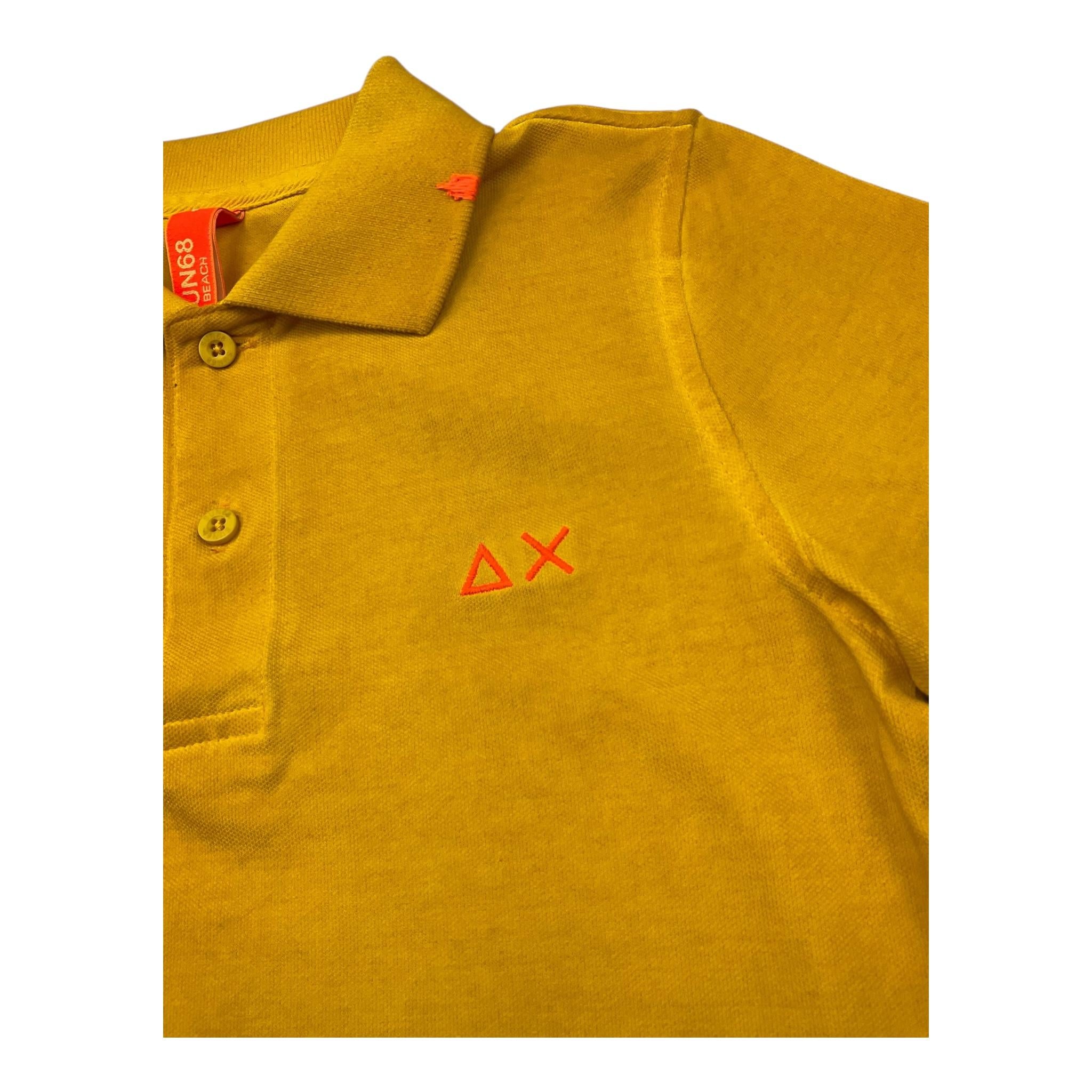 Sun68 Polo Mezza Manica Tinta Unita per Bambino CPA35343 GIALLO SUN68 