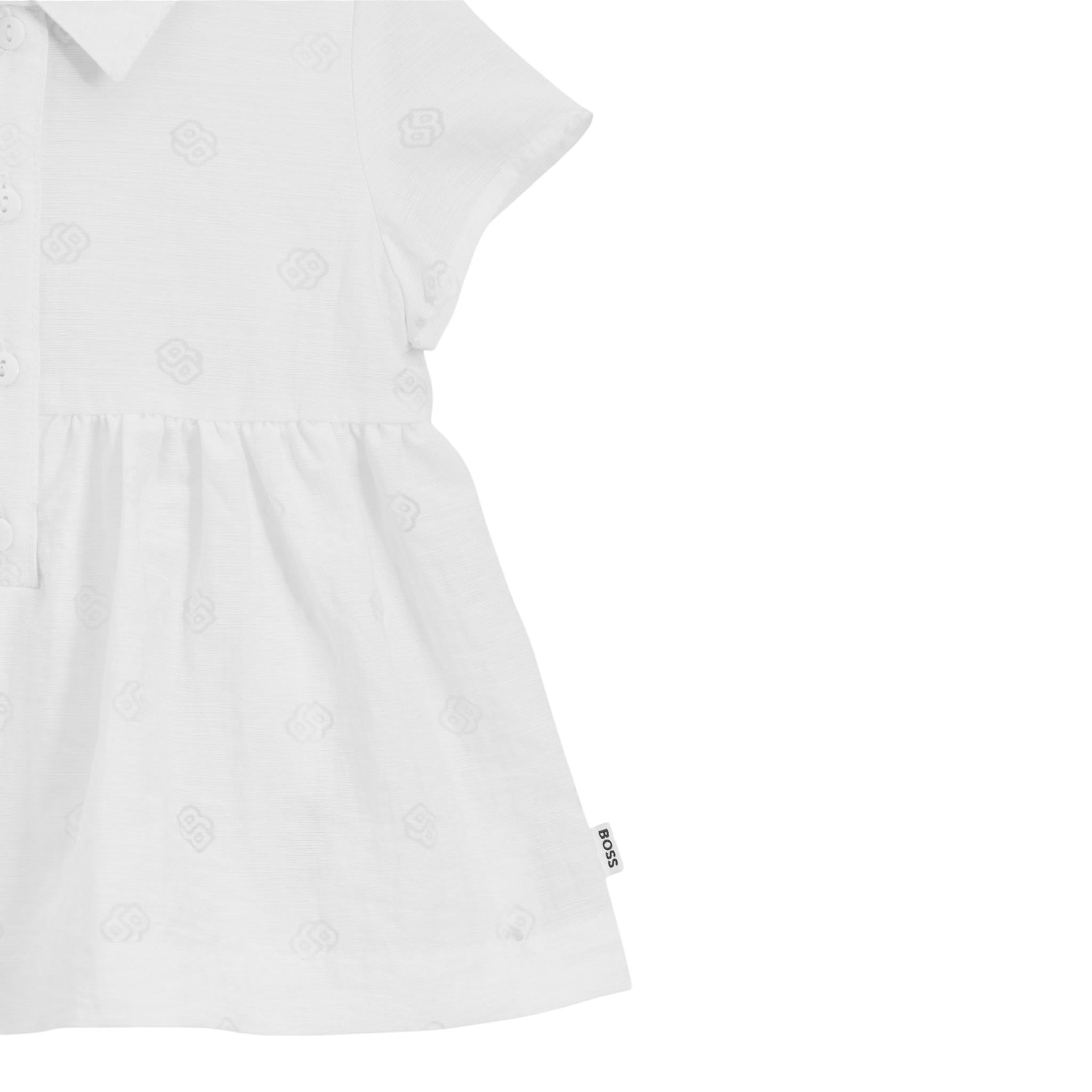 Boss Set Abito-Coulotte Tinta Unita per Neonata J52183 BIANCO BOSS 