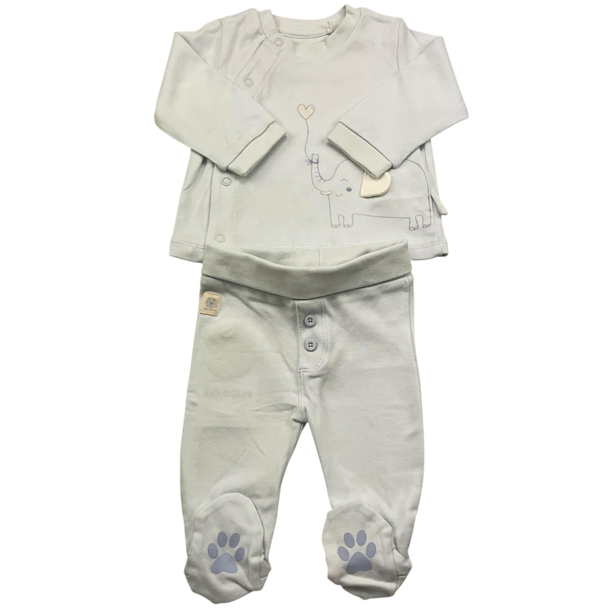 LOSAN completo 2 pezzi shirt-ghettina tinta unita Azzurro per Neonato 51029651627005 AZZURRO LOSAN 