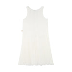 Billieblush Abito Tinta Unita con Fiori Giromanica per Bambina U21132J BIANCO BillIEBLUSH 