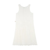 Billieblush Abito Tinta Unita con Fiori Giromanica per Bambina U21132J BIANCO BillIEBLUSH 