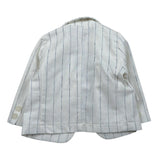 Please Giacca Tinta Unita con Fantasia A Righe per Neonato JB40131B73 BIANCO PLEASE 