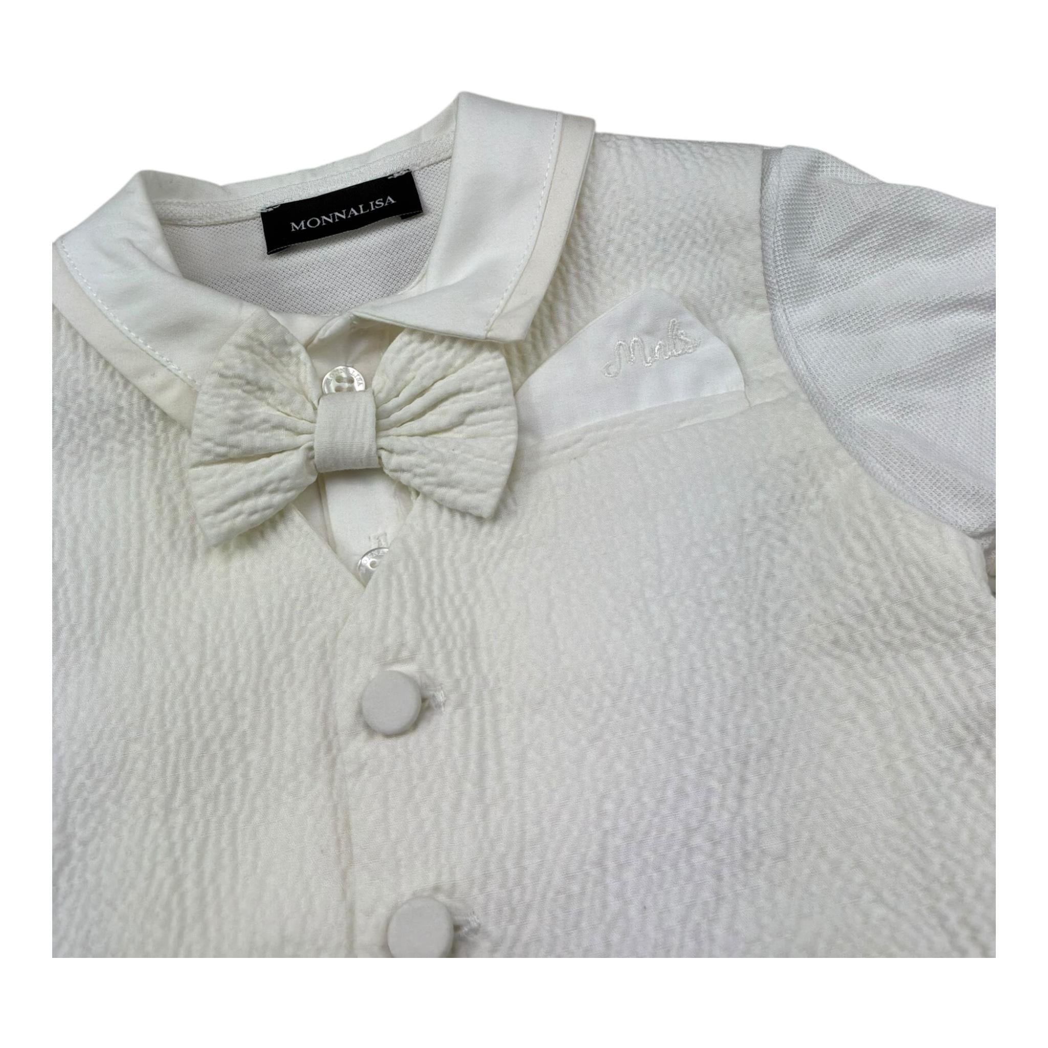 Monnalisa Completo 2 Pezzi Camicia-Bermuda per Neonato 28A592 PANNA MONNALISA 