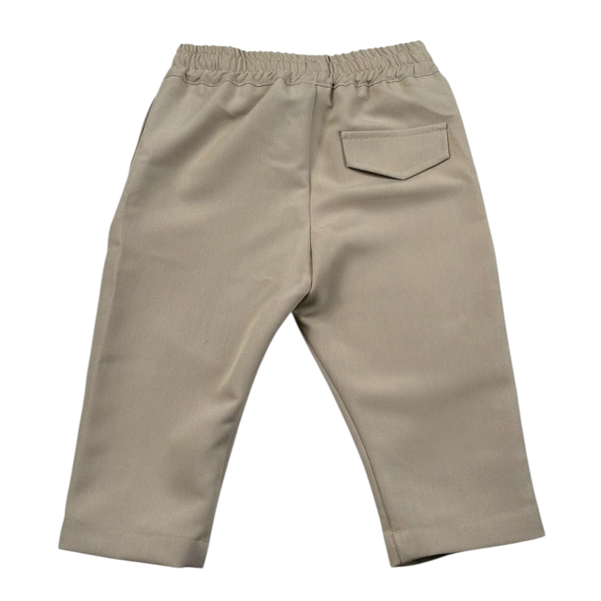 Daniele Alessandrini Pantalone Tinta Unita con Elastico In Vita per Neonato 1295P00290 BEIGE DANIELE ALESSANDRINI 