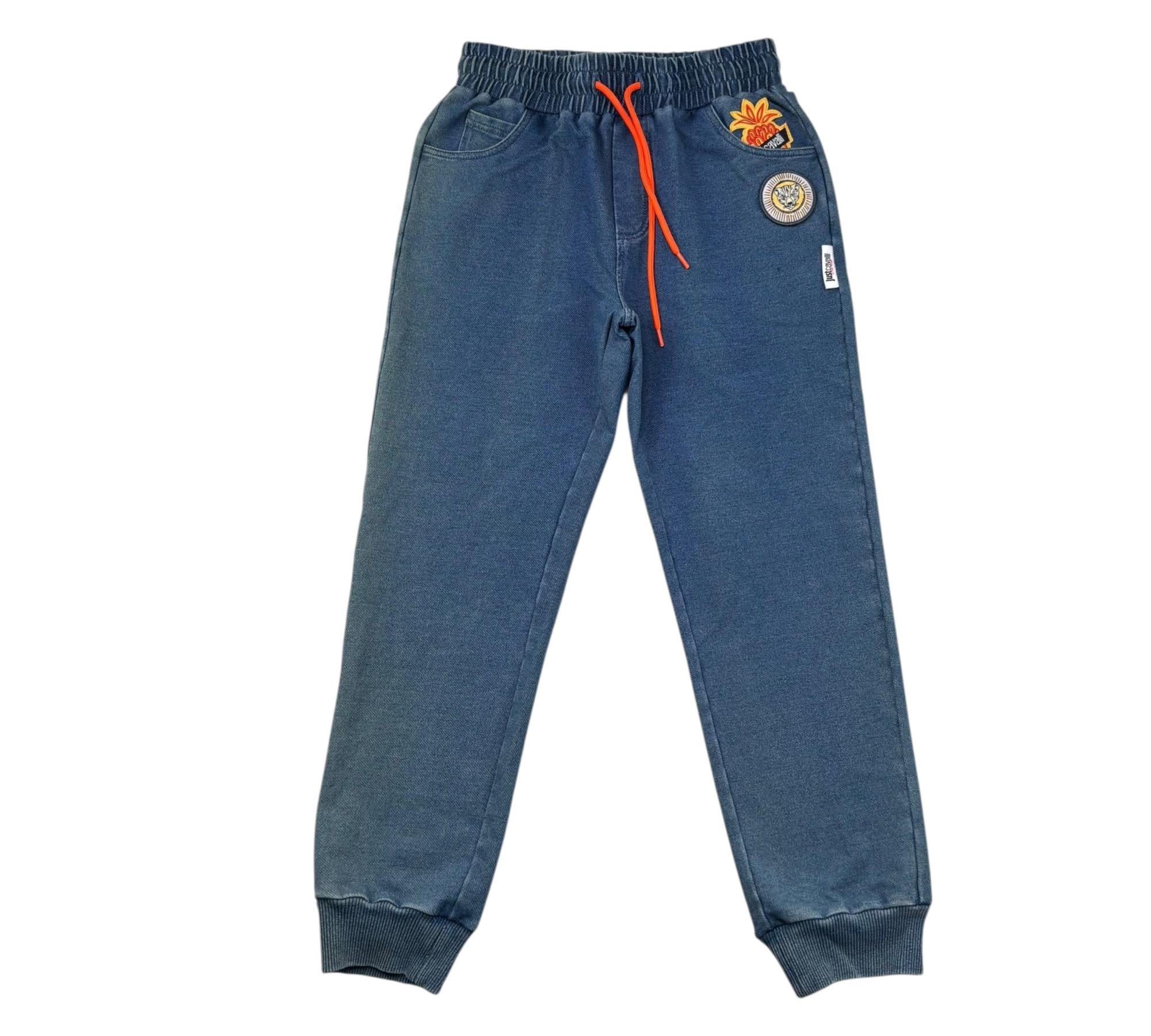 Just Cavalli Jeans Tinta Unita con Elastico In Vita per Bambino JBP26130PA BLU JUST CAVALLI 