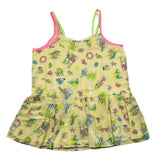 Billieblush Camicia Bretelline Tinta Unita Con Stampa Fantasia Giallo Per Bambina