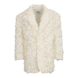 Dou Dou Giacca Tinta Unita con Applicazioni per Bambina DW2A34 BIANCO DOU DOU 