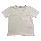 K-Way T-Shirt Girocollo Tinta Unita con Taschino per Bambino K81431W BIANCO K-WAY 