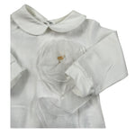 Le Bebe Tutina Manica Lunga Tinta Unita con Applicazioni per Neonata LBG5593 BIANCO LE BEBE 