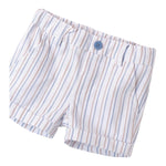 Minibanda Bermuda Tinta Unita con Fantasia A Righe per Neonato 3B620 BIANCO MINIBANDA 