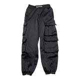 Disclaimer Einfarbige Cargohose mit elastischem Bund in Schwarz für Mädchen
