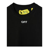 Off-White T-Shirt Girocollo Tinta Unita Con Stampa  Nero Per Bambino