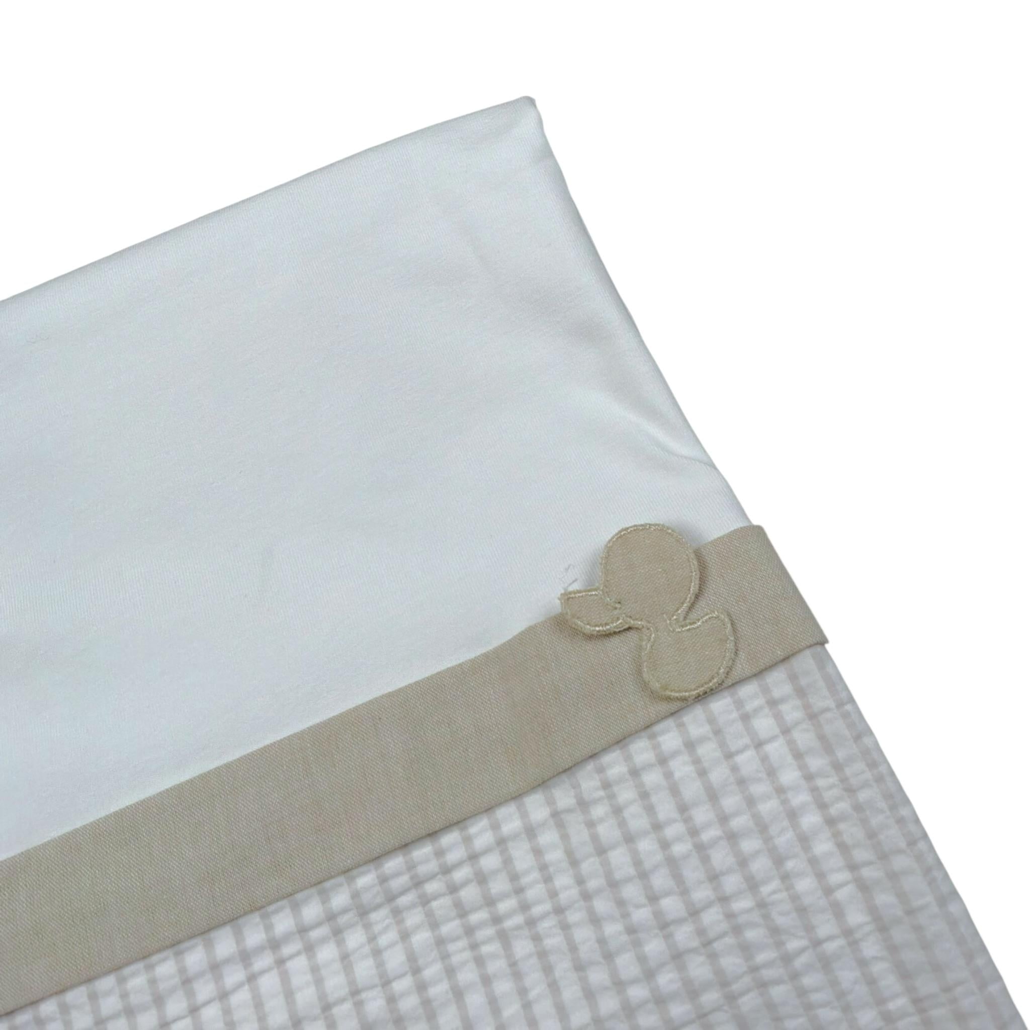 Lalalu' Coperta tinta unita con Stampa Bianco per Neonato COL2G BIANCO LALALU' 