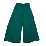 Iceberg Pantalone Modello A Palazzo Tinta Unita Con Girovita Regolabile E Profili In Contrasto Verde Per Bambina