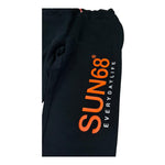 Sun68 Pantalone Tuta Tinta Unita con Stampa per Bambino F32331 NERO SUN68 