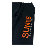 Sun68 Pantalone Tuta Tinta Unita con Stampa per Bambino F32331 NERO SUN68 