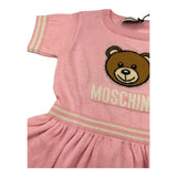 MOSCHINO abito mezza manica tinta unita con orso Rosa per Neonata MDV0BO ROSA MOSCHINO 