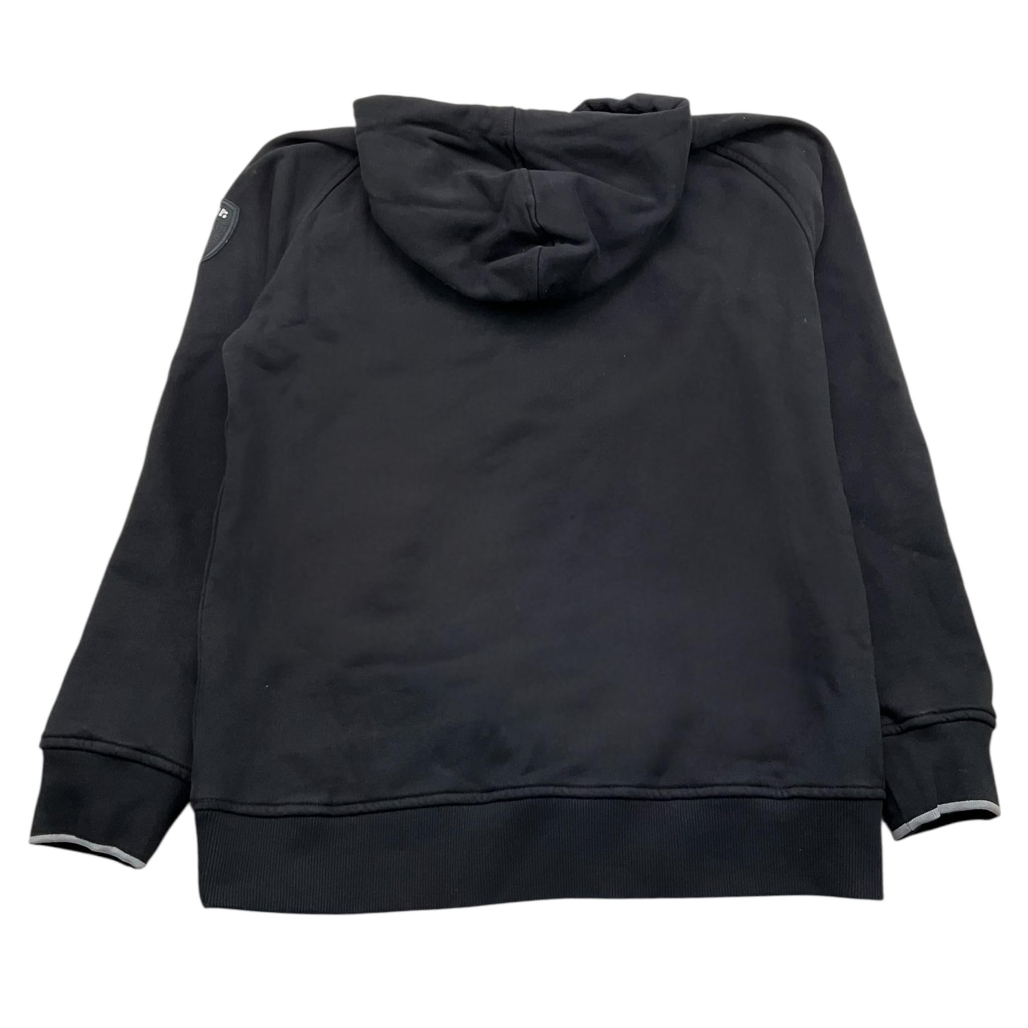 BLAUER felpa chiusa con cappuccio tinta unita con logo Nero per Bambino 24WBLKF08530 NERO BLAUER 