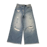 Patrizia Pepe Jeans Modello A Palazzo con Strappi per Bambina 7P0345 AZZURRO PATRIZIA PEPE 