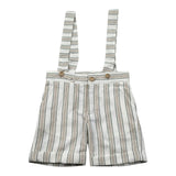 Pure Firenze Bermuda Fantasia A Righe con Bretelle per Neonato PC03291 BIANCO PURE FIRENZE 