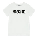 MOSCHINO t-shirt girocollo tinta unita con stampa Bianco per Bambino HUM052 BIANCO MOSCHINO 