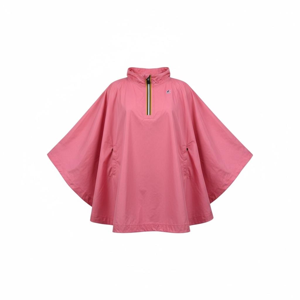 K-Way Mantella Tinta Unita con Zip E Cappuccio per Bambina K2148QWW ROSA K-WAY 