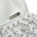 Cnd Cappello Tinta Unita con Ricami per Neonata 50120010 BIANCO CND 