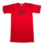 Moschino Abito Mezza Manica Tinta Unita con Stampa per Bambina HDV0HT ROSSO MOSCHINO 