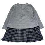 Le Bebe Abito Manica Lunga Tinta Unita con Applicazioni per Neonata LBG0369 GRIGIO LE BEBE 