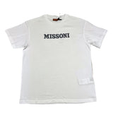 Missoni T-Shirt Girocollo Tinta Unita Con Stampa Logo Bianco Per Bambina