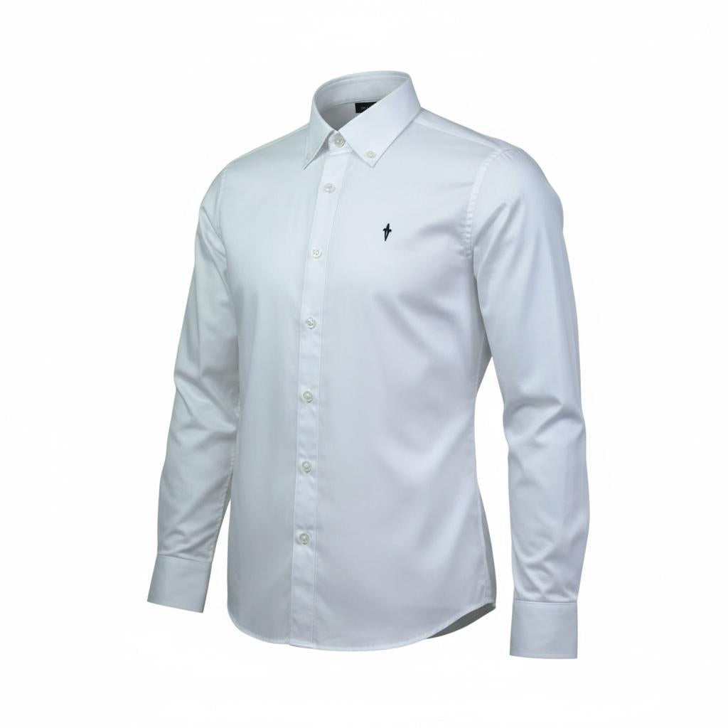 Cesare Paciotti Camicia Tinta Unita con Logo per Bambino CMP5161JX BIANCO CESARE PACIOTTI 