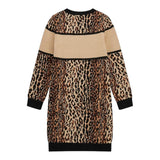 GUESS abito in maglia tinta unita con fantasia maculata Beige per Bambina J4BK17Z3I50 BEIGE GUESS 