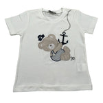 J.O. Milano T-Shirt Girocollo Tinta Unita con Stampa per Neonato 576B3 PANNA J.O. MILANO 