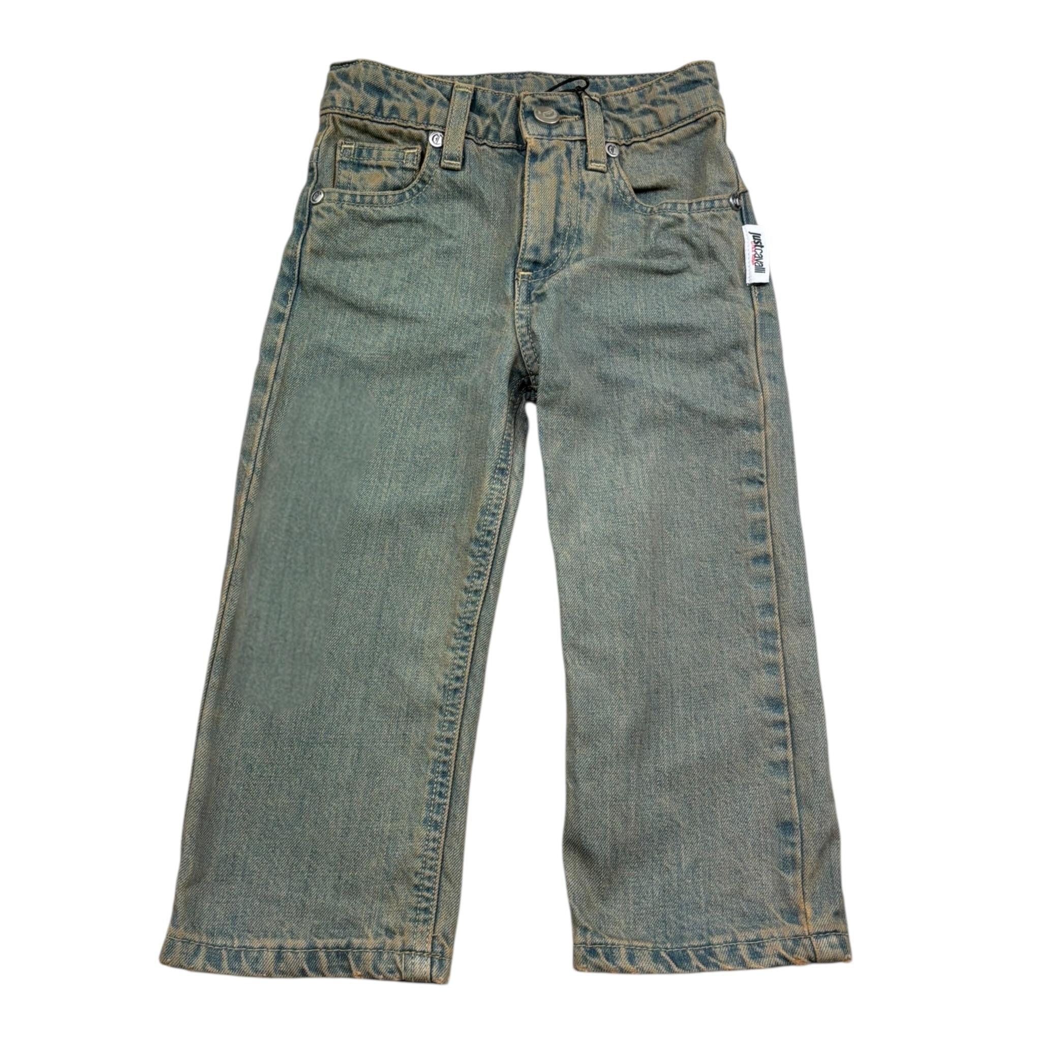 Just Cavalli Jeans Modello Sabbiato con Girovita Regolabile per Neonato JIP26097JE AZZURRO JUST CAVALLI 