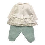 NINNAOH completo 2pz bicolore maglia-ghettina Bianco/rosa per Neonata I2471C BIANCO/AZZURRO NINNAOH 