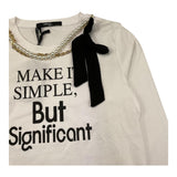 RELISH shirt girocollo tinta unita con catena Bianco per Bambina RGA230103306 BIANCO RELISH 