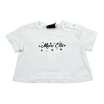 Marc Ellis T-Shirt Girocollo Tinta Unita con Brillantini per Neonata JMNTS16797N BIANCO MARC ELLIS 