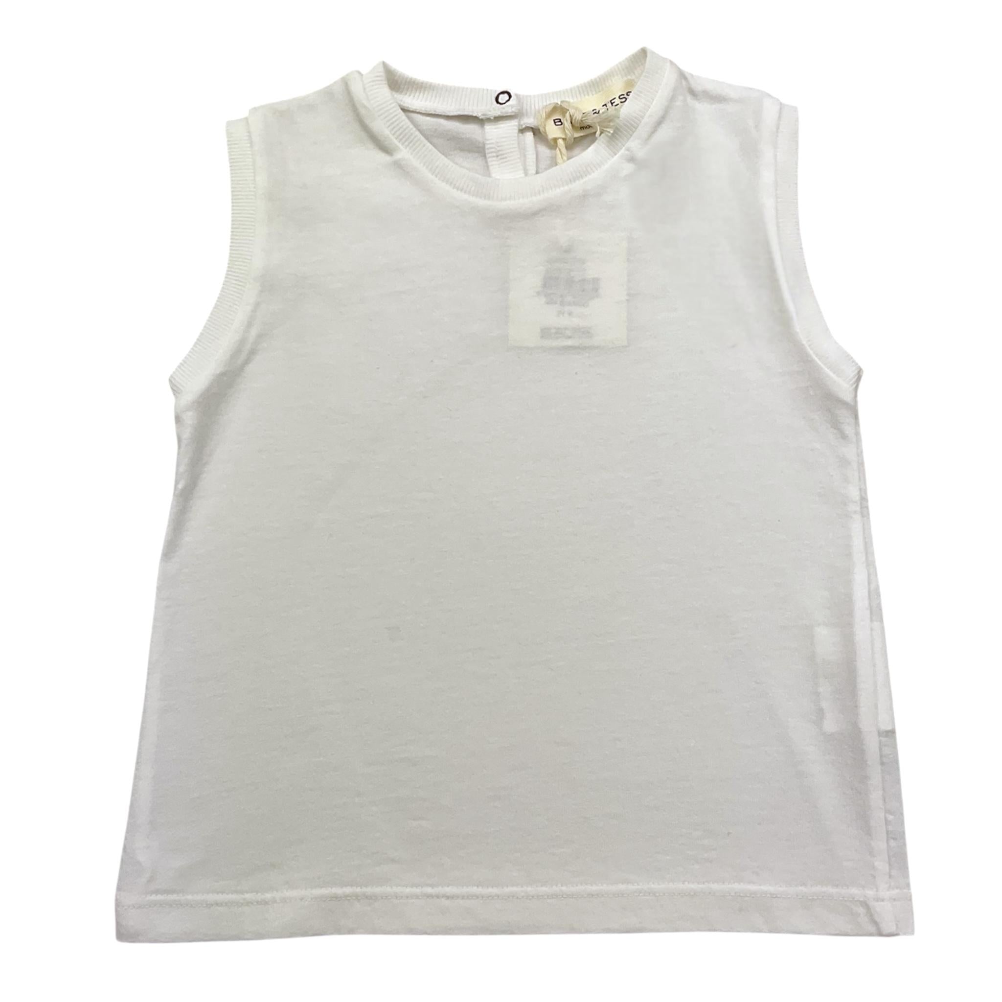 Babe & Tess Canotta Girocollo Tinta Unita per Neonato 22518117 BIANCO BABE & TESS 