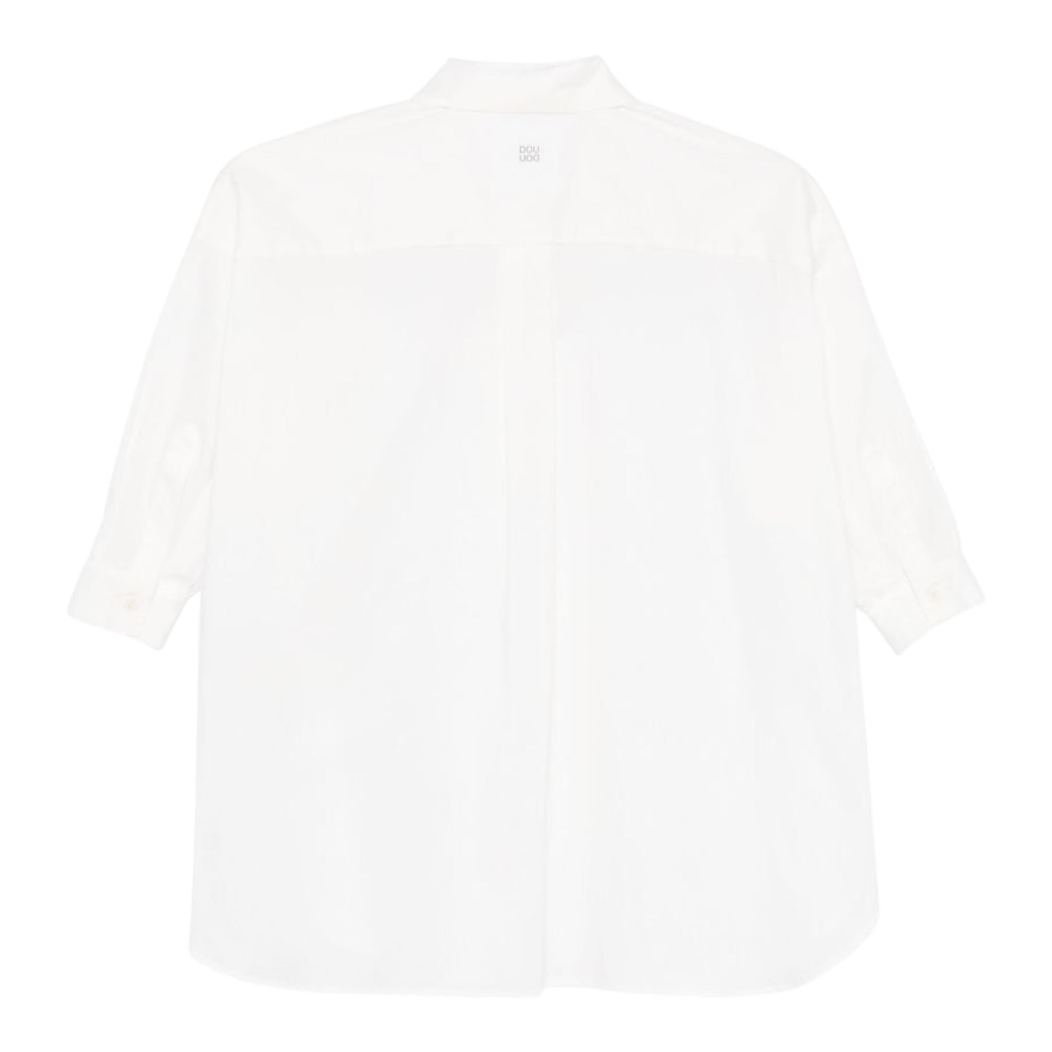 Dou Dou Camicia Tinta Unita Manica Lunga per Bambina DW1A20XX BIANCO DOU DOU 