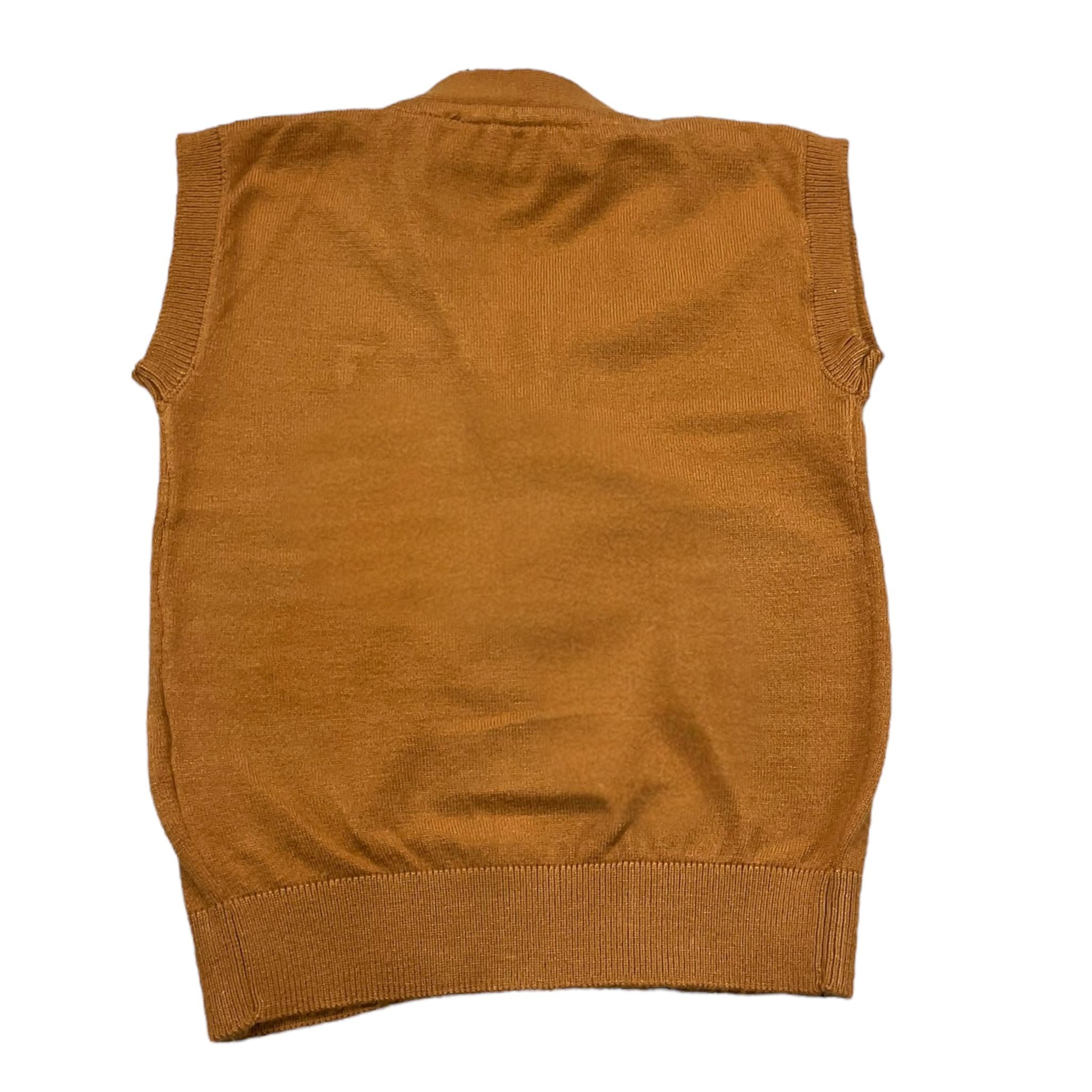 TRUSSARDI gilet tinta unita scollo a v Cammello per Neonato TIA25027 CAMMELLO TRUSSARDI 