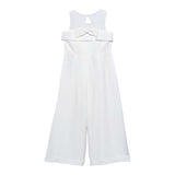 Abel & Lula Abito Giromanica Tinta Unita Modello Palazzo per Bambina 5219 PANNA ABEL & LULA 