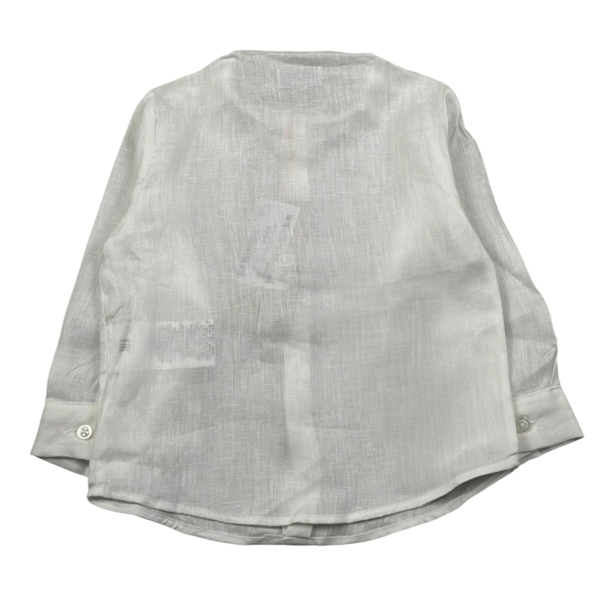 Manuel Ritz Camicia Manica Lunga Tinta Uita Collo Coreano Bianco per Neonato MR2002 BIANCO MANUEL RITZ 