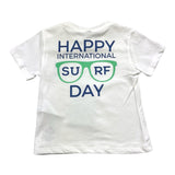 Please T-Shirt Girocollo Tinta Unita Con Maniche In Contrasto Bianco Per Neonato