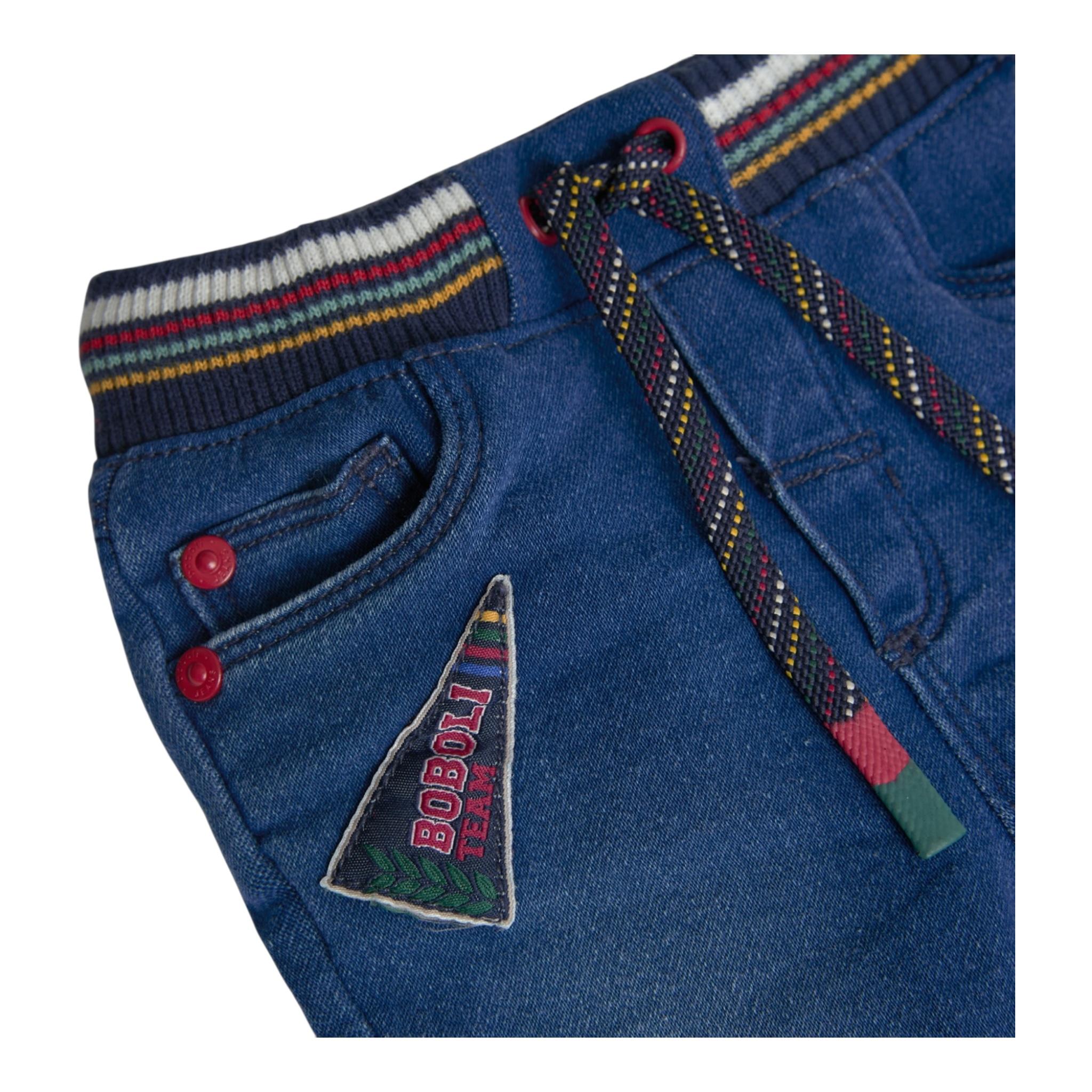 BOBOLI jeans tinta unita modello elasticizzato Blu per Neonato 309046 BLU BOBOLI 