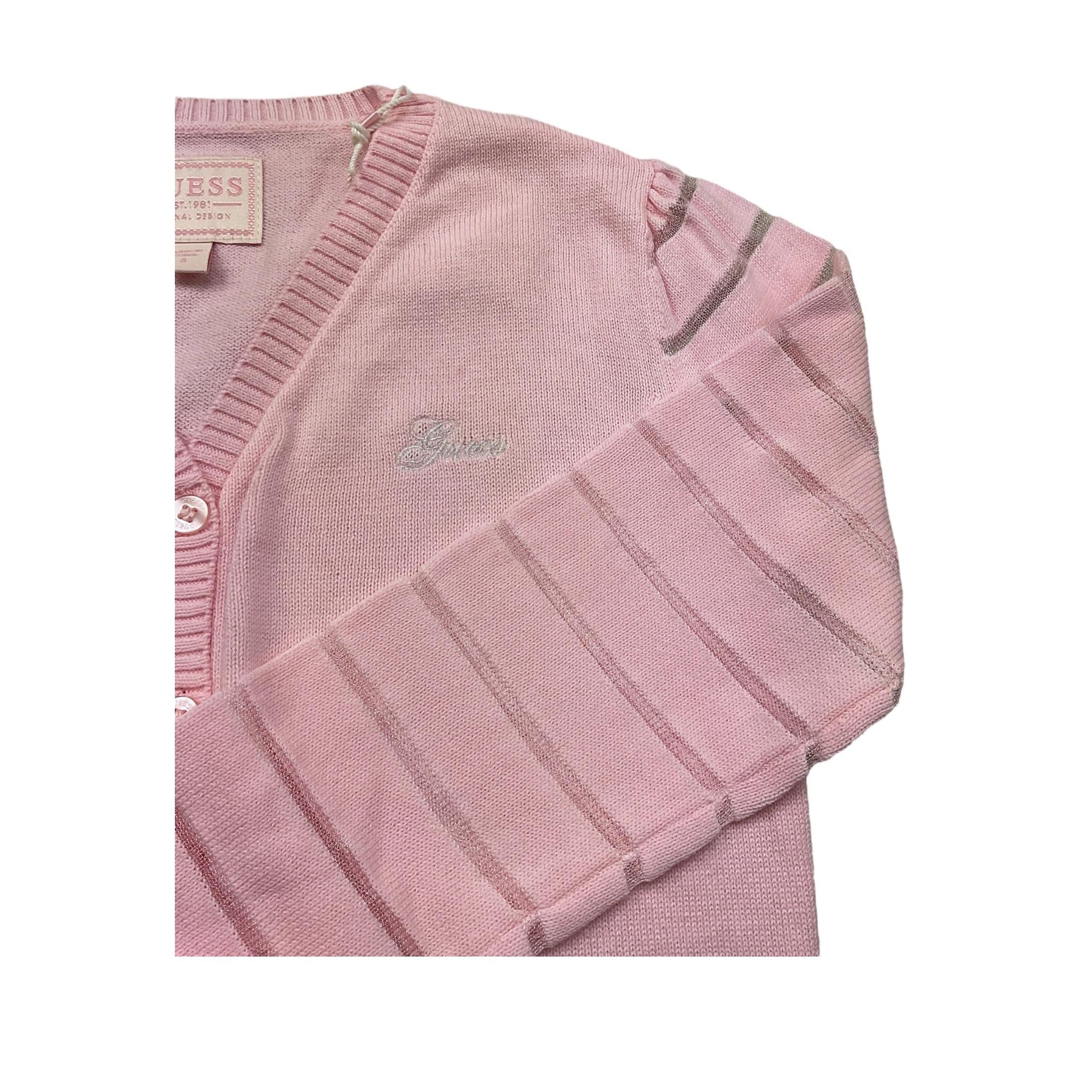 Guess Cardigan Tinta Unita con Trasparenze per Bambina K4RR03Z3CJ0 ROSA GUESS 