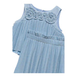 Abel & Lula Completo 2 Pezzi Top-Gonna Tinta Unita per Bambina 5071 AZZURRO ABEL & LULA 