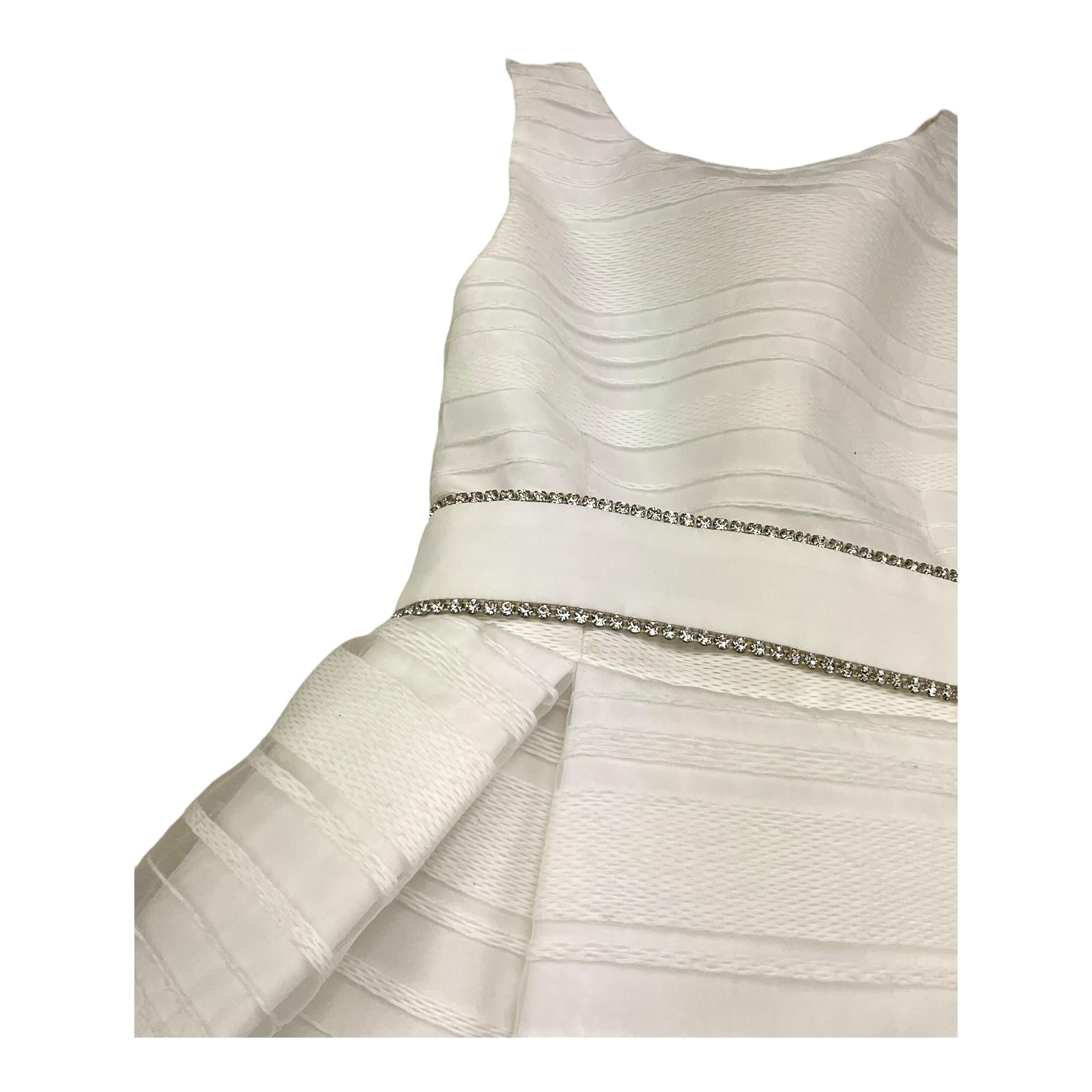 Miss Leod Abito Cerimonia Tinta Unita Giromanica per Bambina CCPE18 BIANCO MISS LEOD 