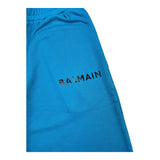 Balmain Bermuda In Tuta Tinta Unita Con Elastico In Vita Turchese Per Bambino